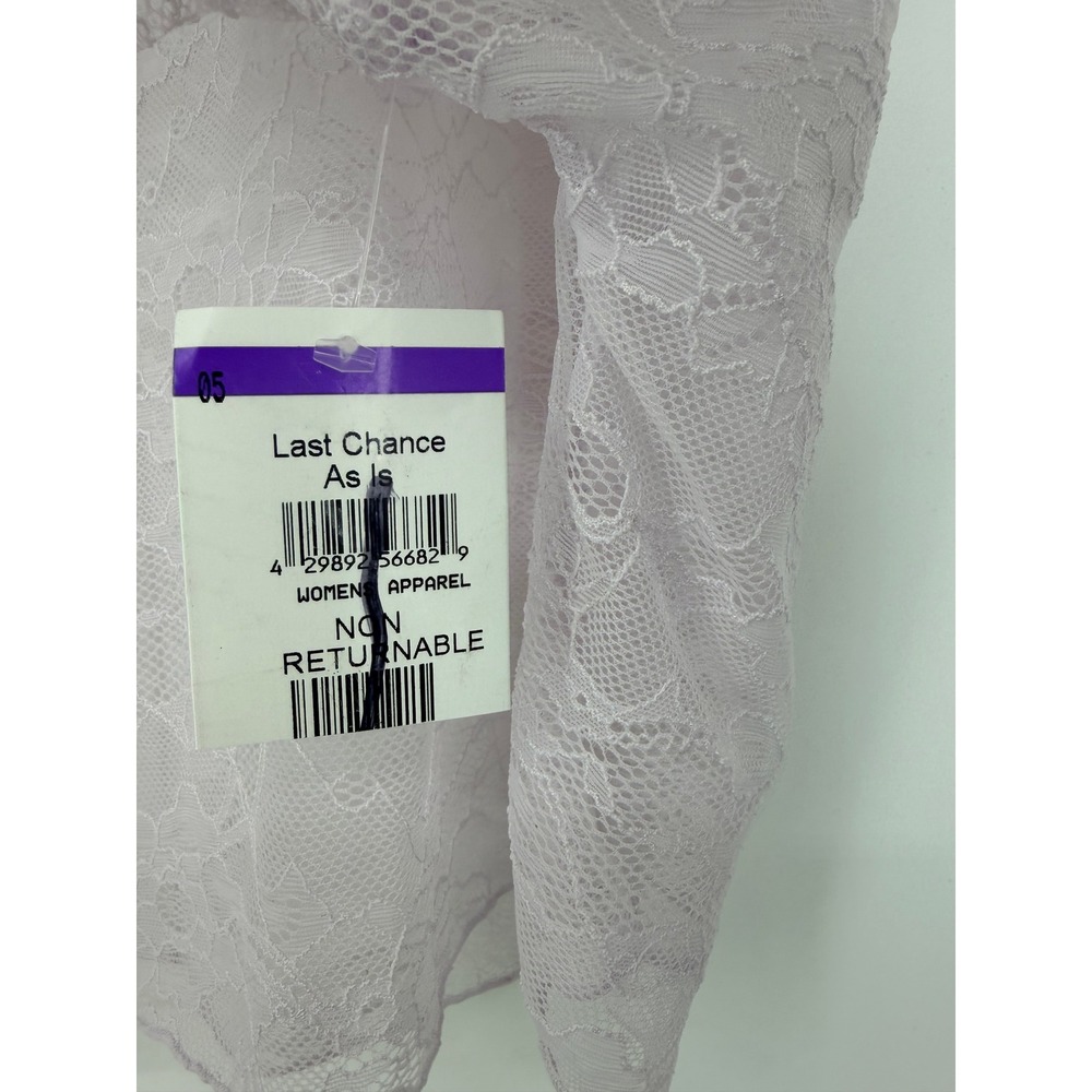 Honeydew Womens Floral Lace Crop Top Sheer Lavender Purple Medium NEW - Picture 5 of 5
